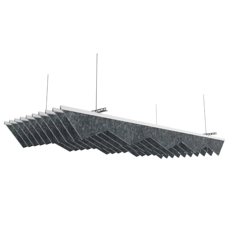 Trapez Acoustic Ceiling Baffle Dark Grey Color (For 10 Baffles)