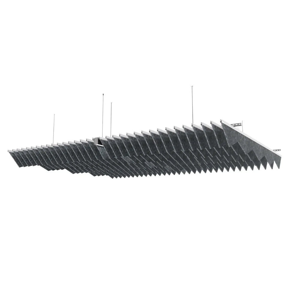 Trapez Acoustic Ceiling Baffle Dark Grey Color (For 10 Baffles)