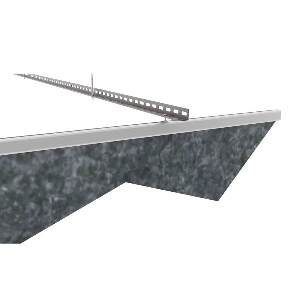 Trapez Acoustic Ceiling Baffle Dark Grey Color (For 10 Baffles)