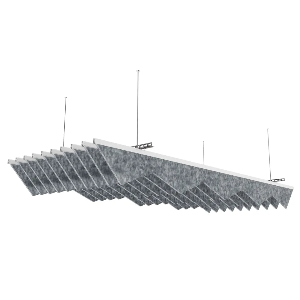 Trapez Acoustic Ceiling Baffle Grey Color (For 10 Baffles)