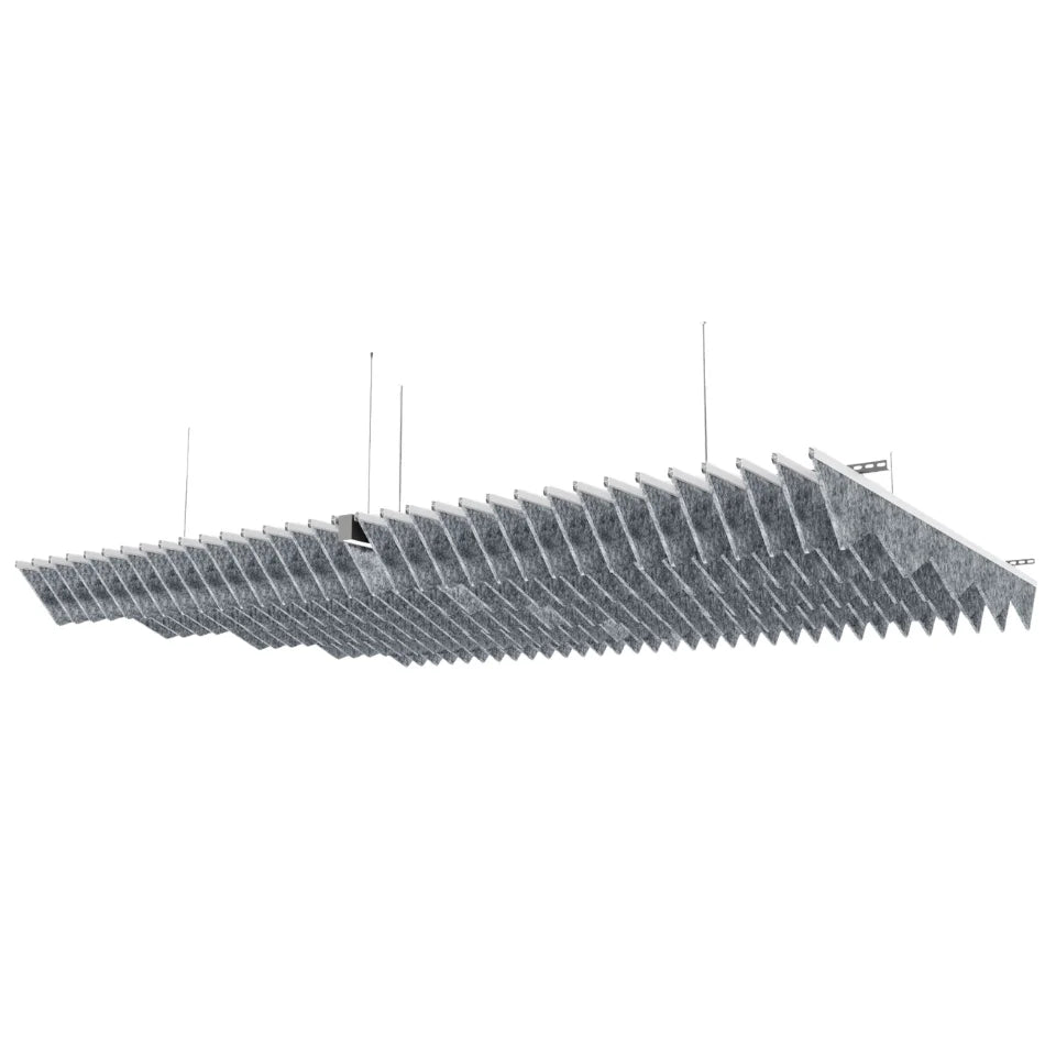 Trapez Acoustic Ceiling Baffle Grey Color