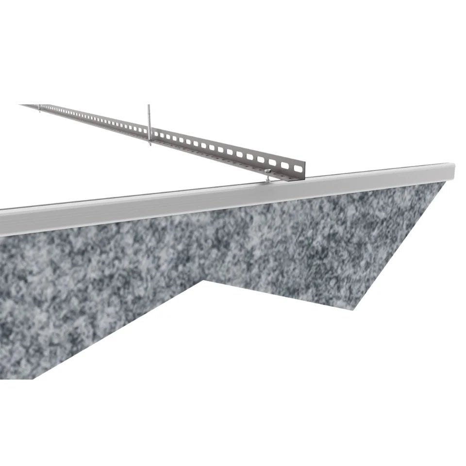 Trapez Acoustic Ceiling Baffle Grey Color (For 10 Baffles)