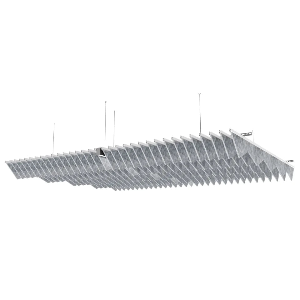 Trapez Acoustic Ceiling Baffle Light Grey Color