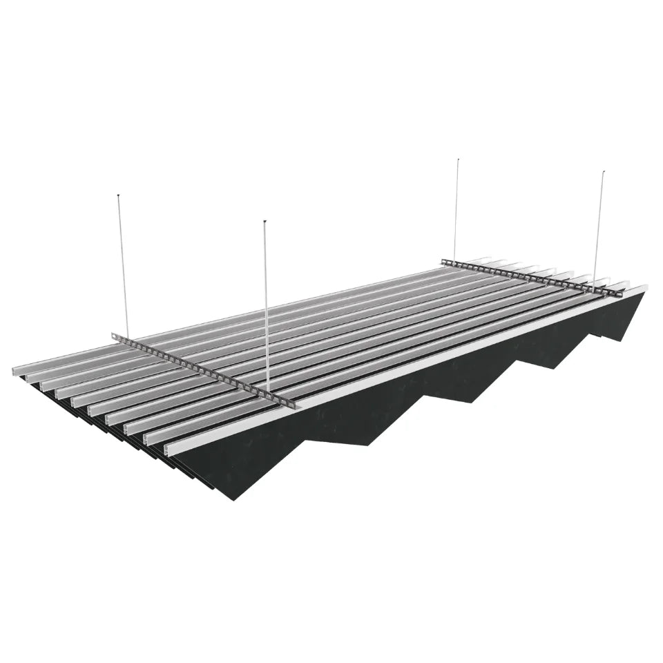 Trapez Acoustic Ceiling Baffle Smoked Color (For 10 Baffles)