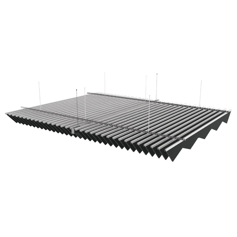 Trapez Acoustic Ceiling Baffle Smoked Color (For 10 Baffles)