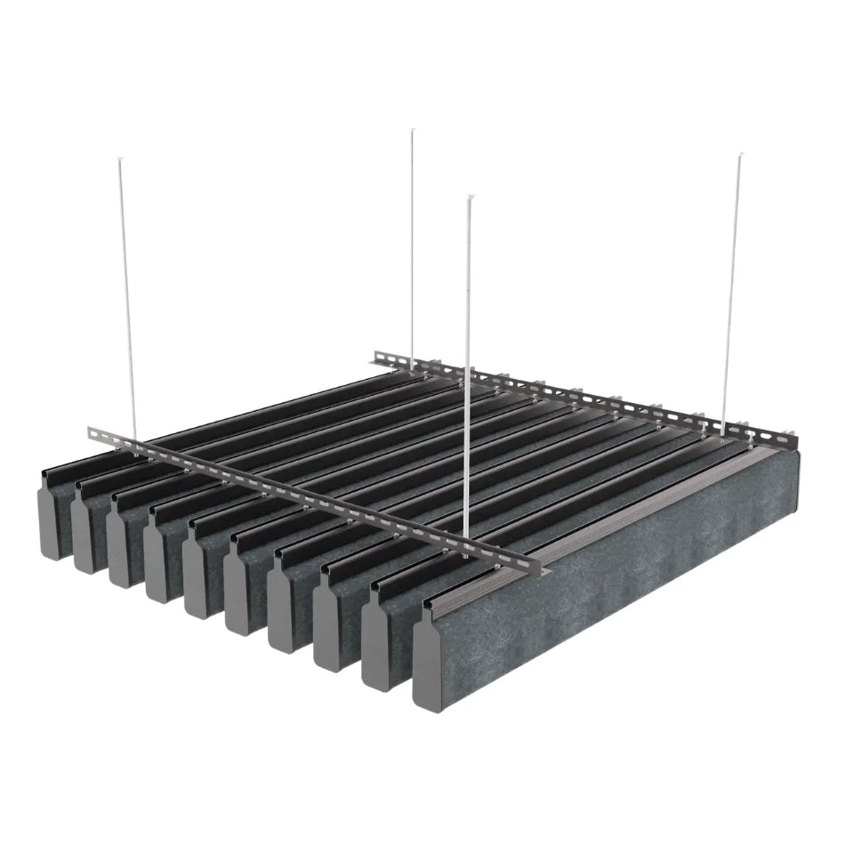 U 150 Acoustic Ceiling Baffle Dark Grey Color