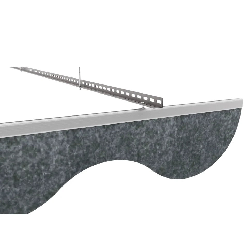 Wave Acoustic Ceiling Baffle Dark Grey Color (For 10 Baffles)