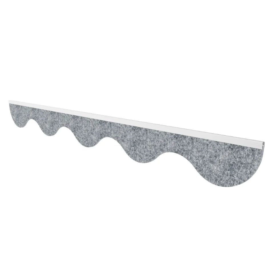 Wave Acoustic Ceiling Baffle Grey Color