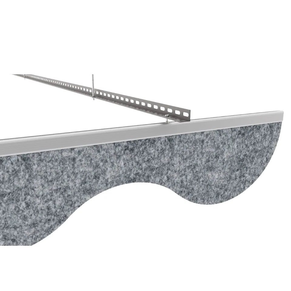 Wave Acoustic Ceiling Baffle Grey Color