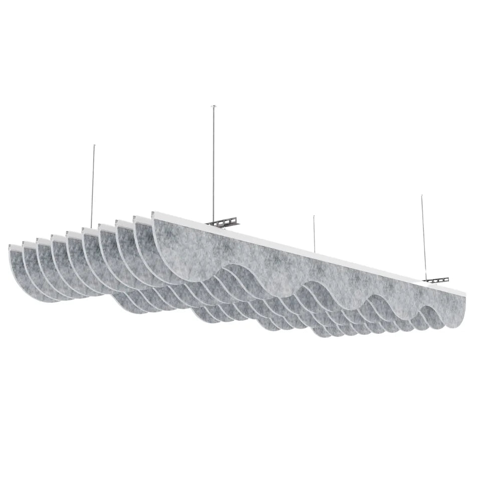 Wave Acoustic Ceiling Baffle Light Grey Color (For 10 Baffles)