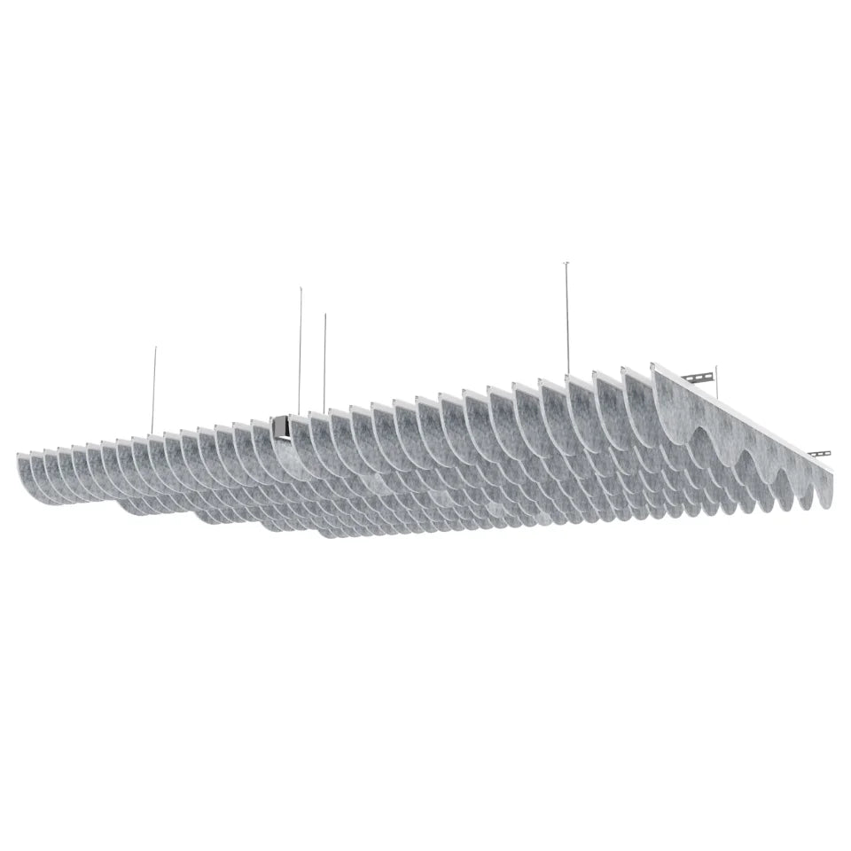 Wave Acoustic Ceiling Baffle Light Grey Color (For 10 Baffles)