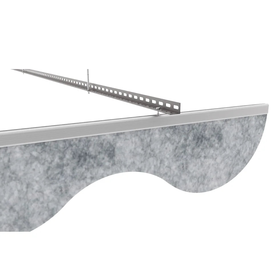 Wave Acoustic Ceiling Baffle Light Grey Color (For 10 Baffles)