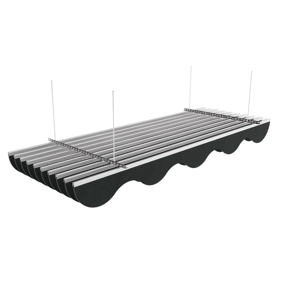 Wave Acoustic Ceiling Baffle Smoked Color (For 10 Baffles)