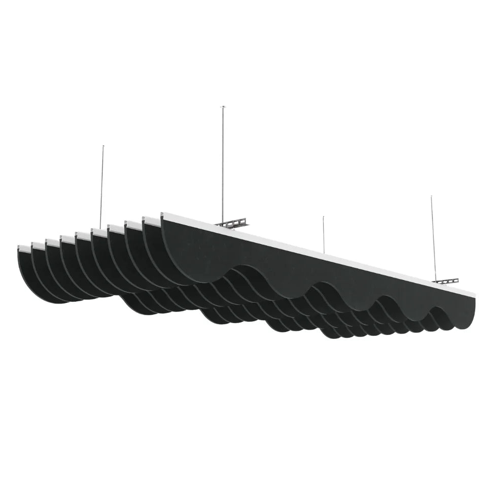 Wave Acoustic Ceiling Baffle Smoked Color