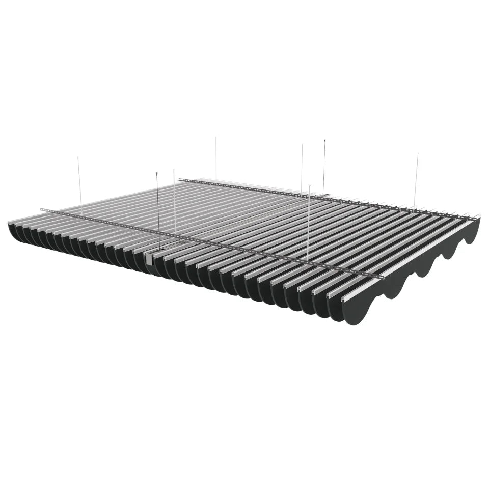 Wave Acoustic Ceiling Baffle Smoked Color (For 10 Baffles)
