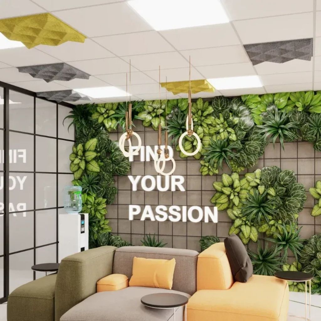 CURVY ACOUSTIC FELT DROP CEILING TILE LIGHT GREY 10 in a BOX