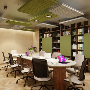 DOT LINE ACOUSTIC FELT HANGING CEILING TILE LIGHT GREY 10 in a BOX