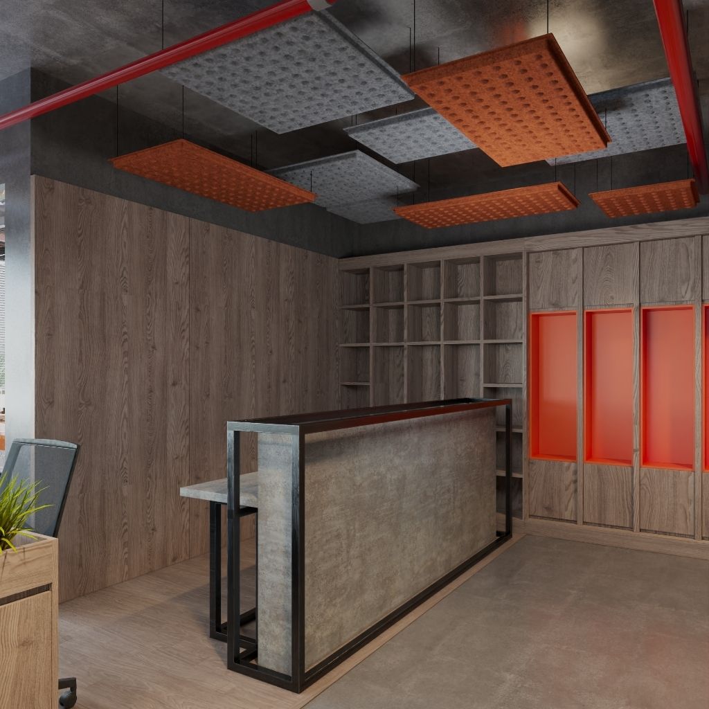 DOT MAX ACOUSTIC FELT HANGING CEILING TILE LIGHT GREY 10 in a BOX