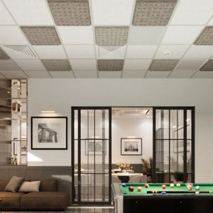 DOT MINI ACOUSTIC FELT DROP CEILING TILE LIGHT GREY 10 in a BOX