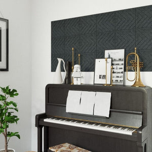 V-CUT ACOUSTIC BULLETIN FELT BOARD TILE LIGHT GREY- 6 in a BOX