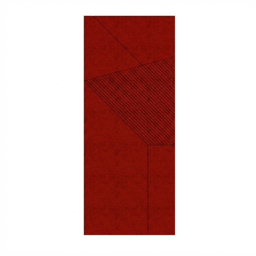 ACOUSTIC ARCHITECTURAL FELT PANEL F2 RIGHT RED