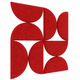 SEMI CIRCLE ACOUSTIC BULLETIN FELT BOARD RED- 6 in a BOX