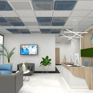 QUARD ACOUSTIC FELT DROP CEILING TILE LIGHT GREY 10 in a BOX