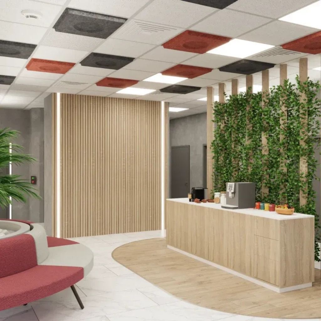 ZERO ACOUSTIC FELT DROP CEILING TILE LIGHT GREY 10 in a BOX