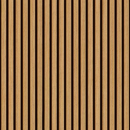Slat Wood Acoustic Wall Panel Teak Color