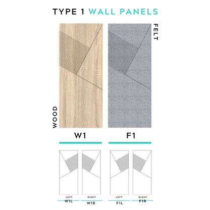 Architectural Felt Wood Wall Panels - Type 1