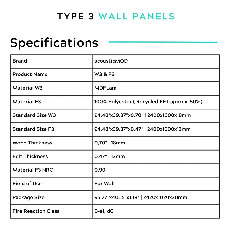 Architectural Felt Wood Wall Panels - Type 3
