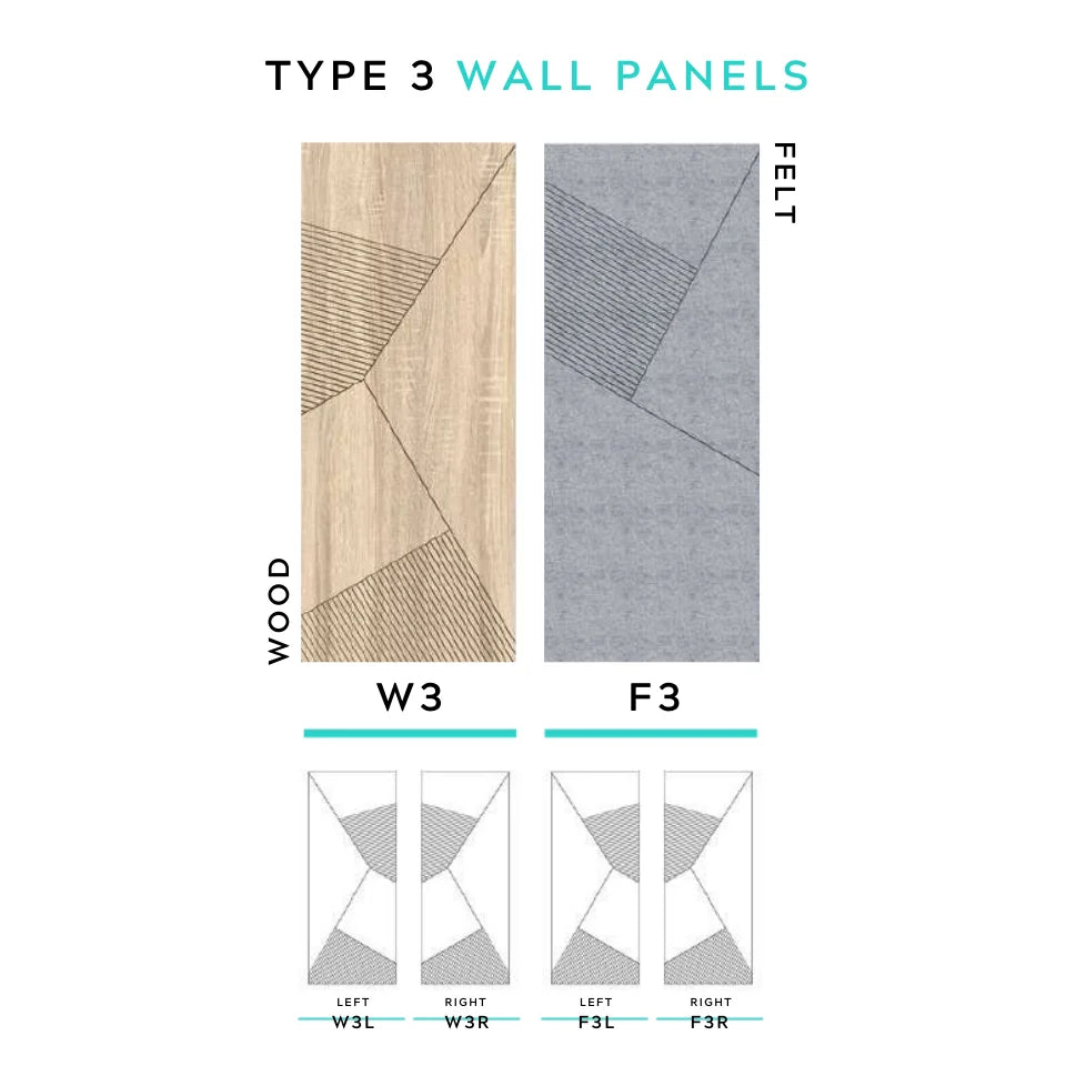Architectural Felt Wood Wall Panels - Type 3