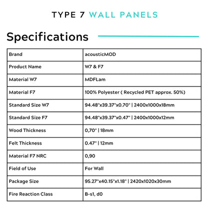 Architectural Felt Wood Wall Panels - Type 7