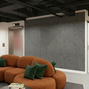 ACOUSTIC ARCHITECTURAL FELT PANEL F2 LEFT GREY