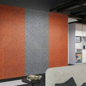 ACOUSTIC ARCHITECTURAL FELT PANEL F2 RIGHT GREY