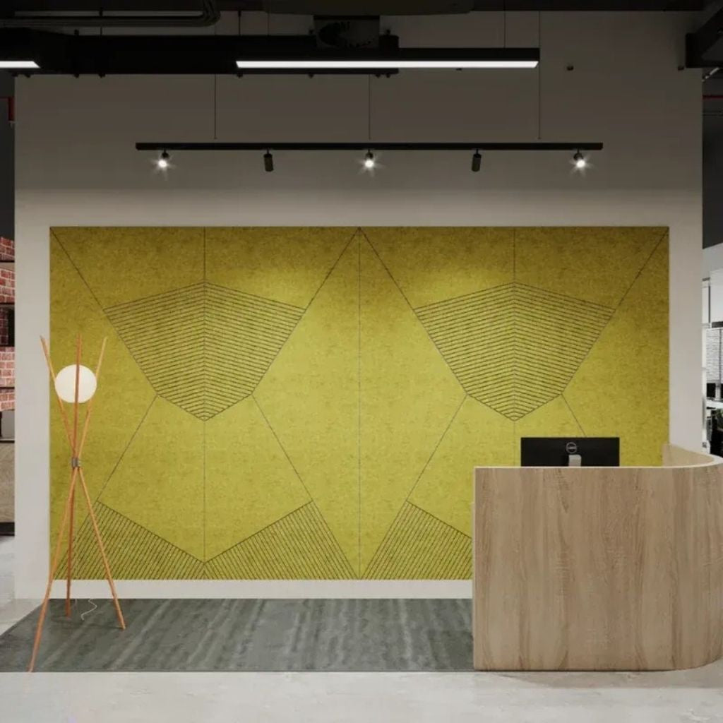 ACOUSTIC ARCHITECTURAL FELT PANEL F3 LEFT GREY