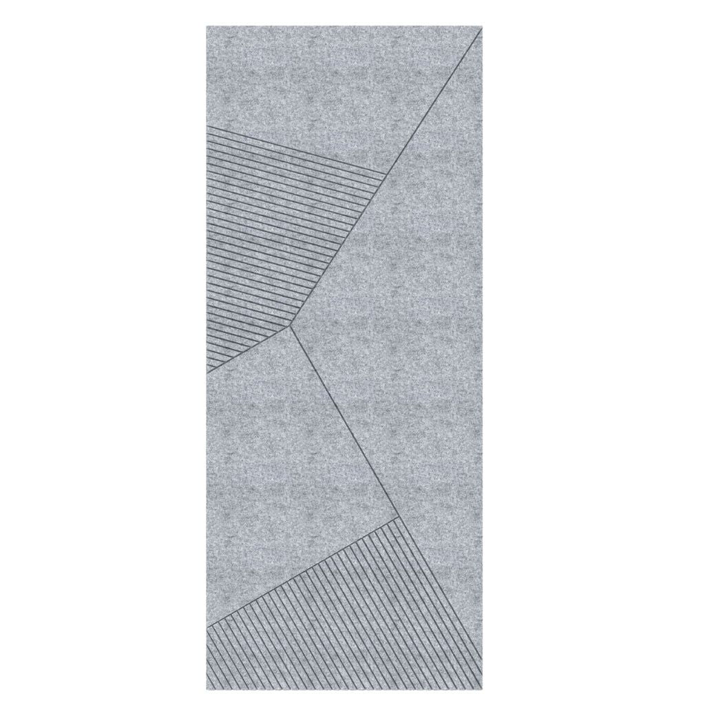 ACOUSTIC ARCHITECTURAL FELT PANEL F3 LEFT GREY
