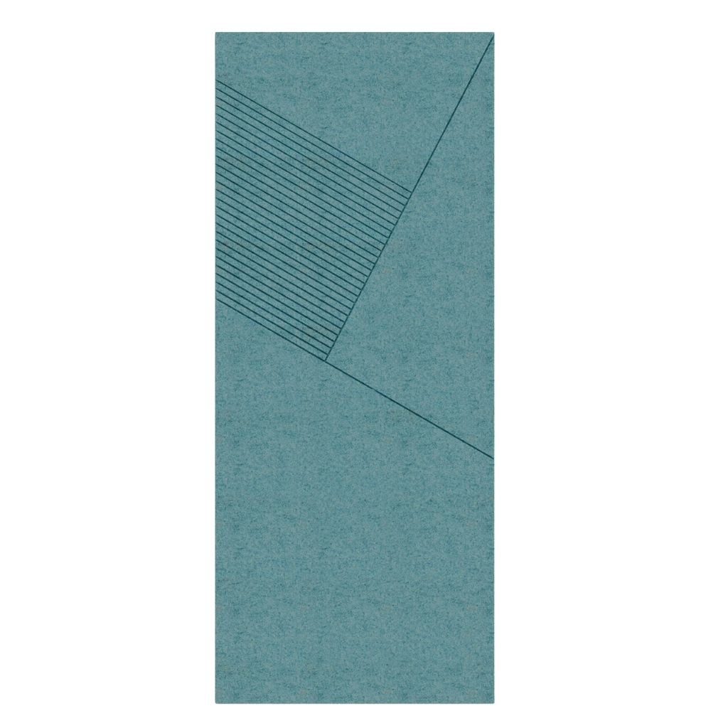 ACOUSTIC ARCHITECTURAL FELT PANEL F1 LEFT BLUE
