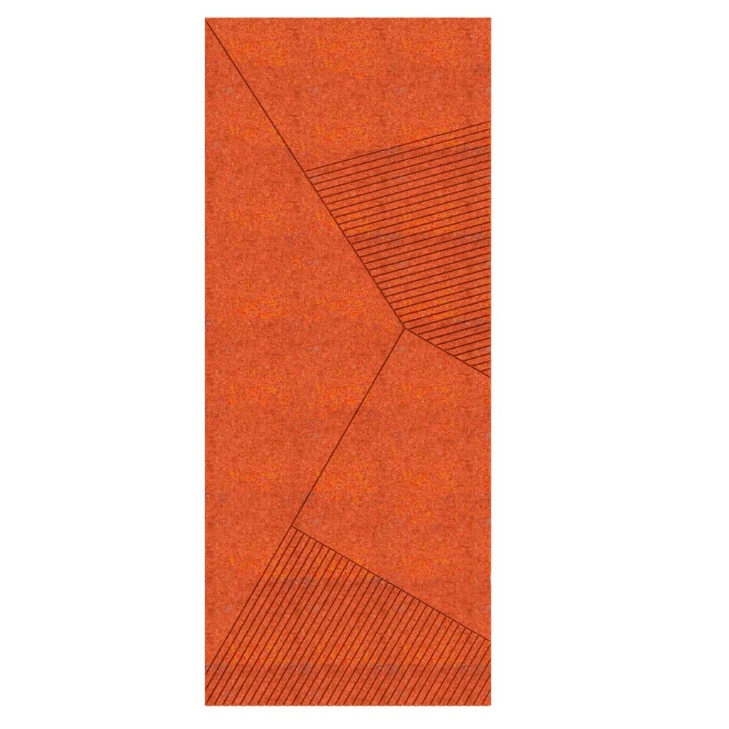 ACOUSTIC ARCHITECTURAL FELT PANEL F3 RIGHT ORANGE