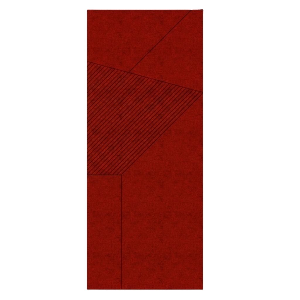 ACOUSTIC ARCHITECTURAL FELT PANEL F2 LEFT RED