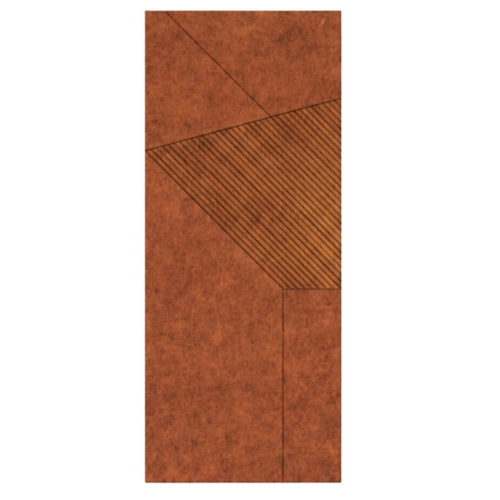 ACOUSTIC ARCHITECTURAL FELT PANEL F2 RIGHT ORANGE