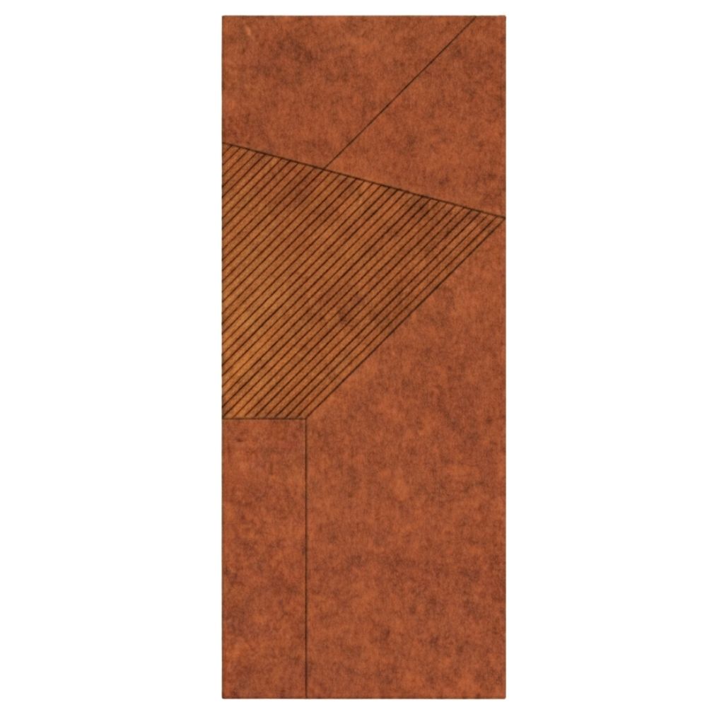 ACOUSTIC ARCHITECTURAL FELT PANEL F2 LEFT ORANGE