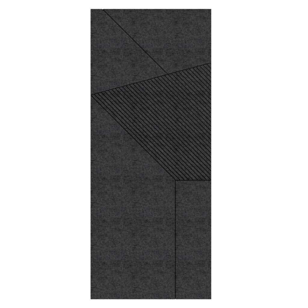 ACOUSTIC ARCHITECTURAL FELT PANEL F2 RIGHT BLACK