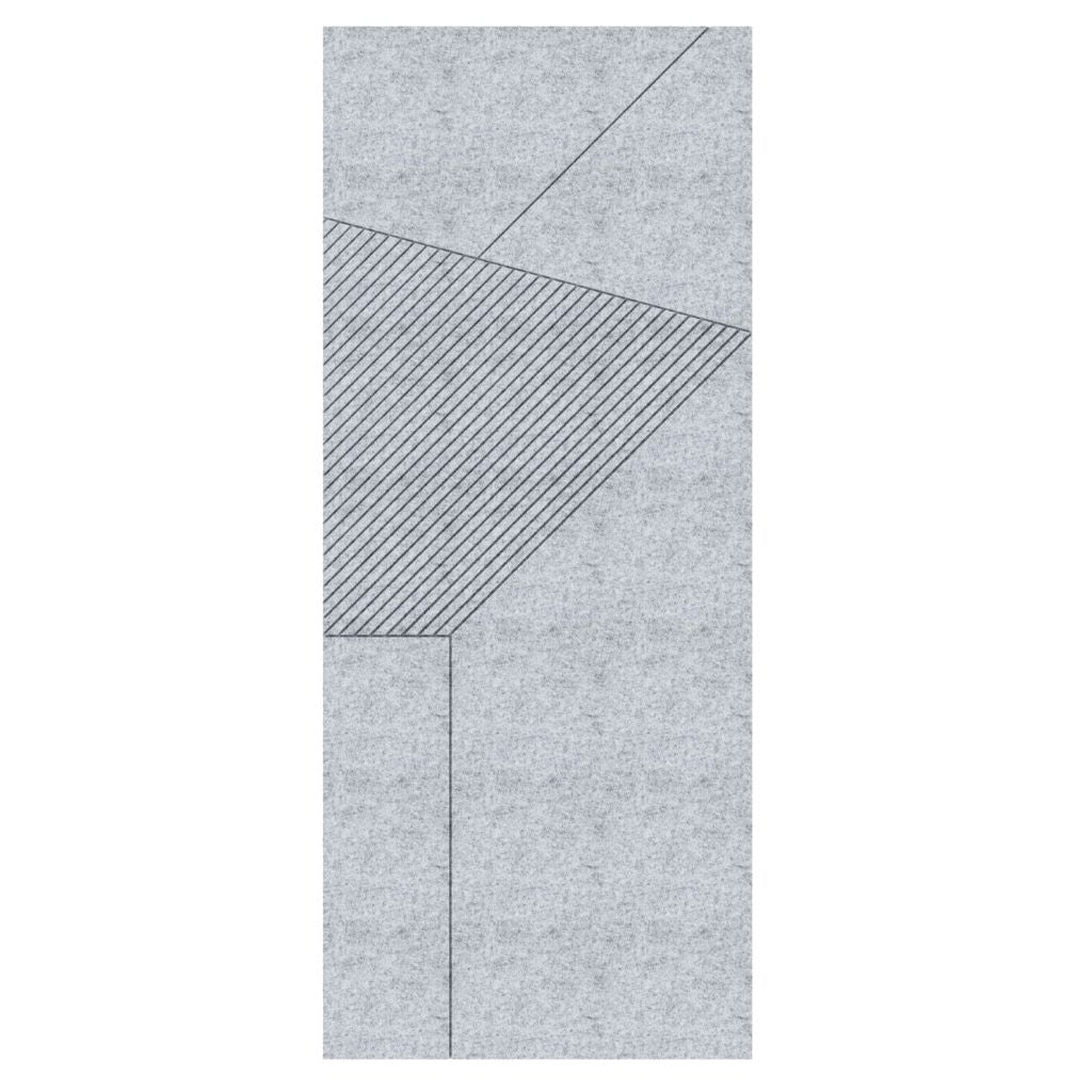 ACOUSTIC ARCHITECTURAL FELT PANEL F2 RIGHT LIGHT GREY