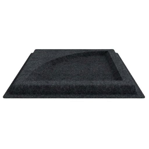 QUARD ACOUSTIC FELT DROP CEILING TILE DARK GREY 10 in a BOX