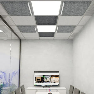 BASE ACOUSTIC FELT DROP CEILING TILE LIGHT GREY 10 in a BOX