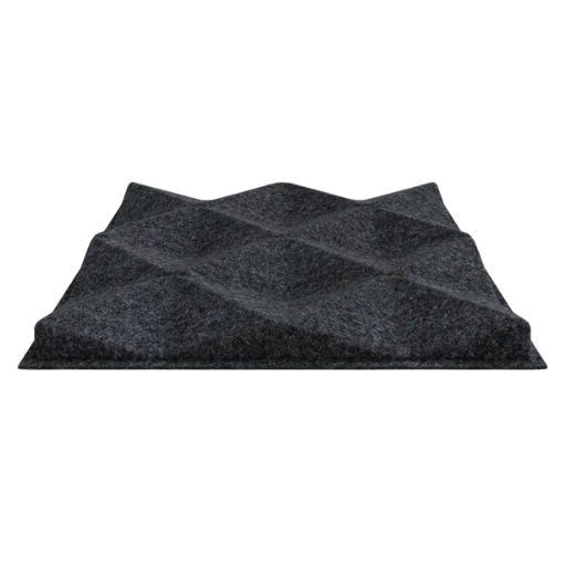 CURVY ACOUSTIC FELT DROP CEILING TILE DARK GREY 10 in a BOX