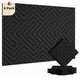 ACOUSTIC BULLETIN FELT BOARD TILE V CUT BLACK- 6 in a BOX