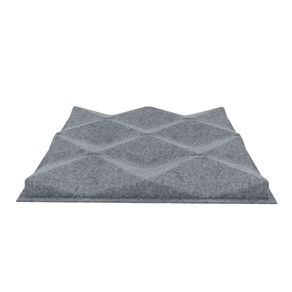 ACOUSTIC FELT DROP CEILING TILE CURVY GREY 10 in a BOX