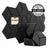 HEXAGON DIAMOND ACOUSTIC BULLETIN FELT BOARD BLACK- 6 in a BOX
